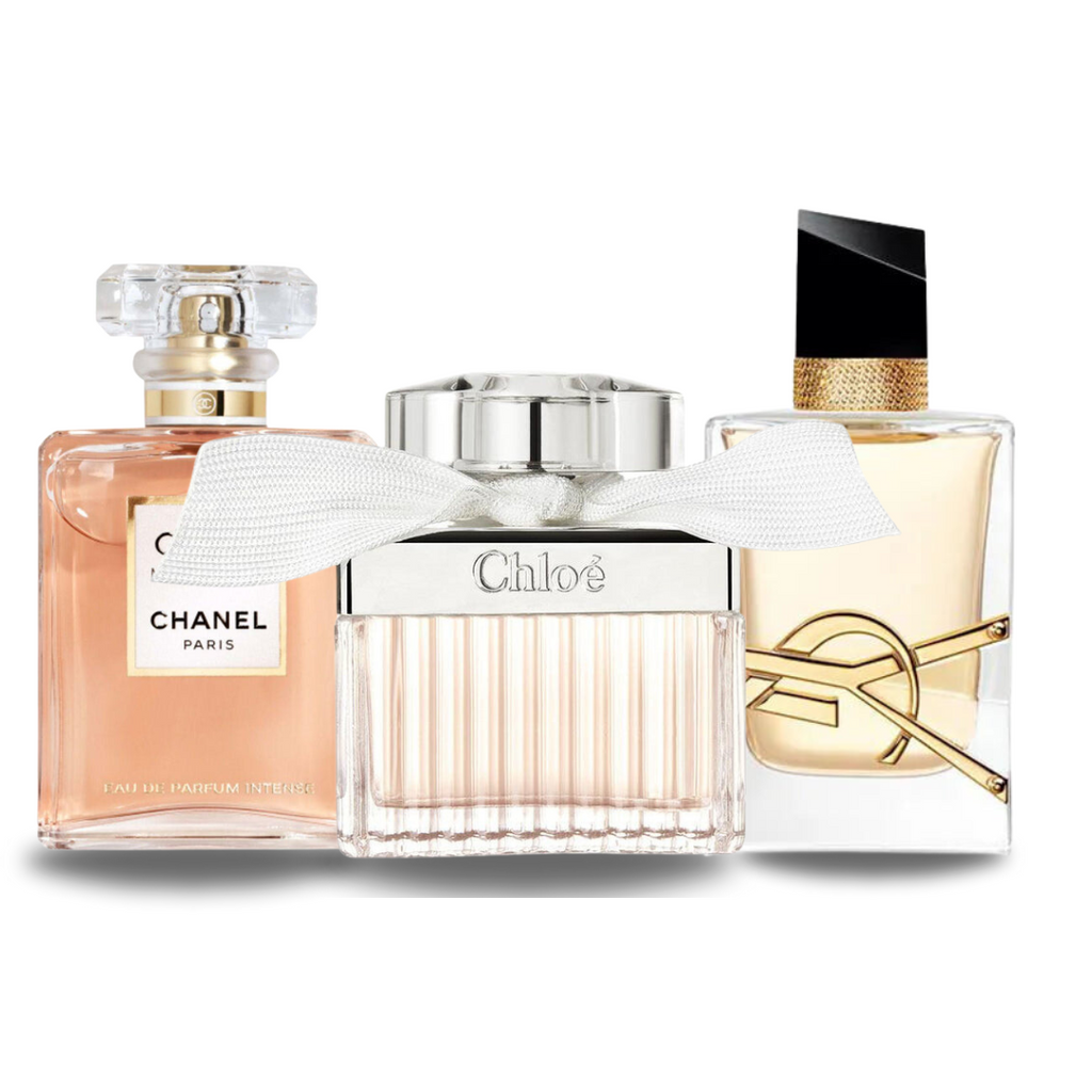 SADA 3 PARFÉMŮ CHANEL COCO MADEMOISELLE, YVES SAINT LAURENT LIBRE, CHLOÉ 100ML