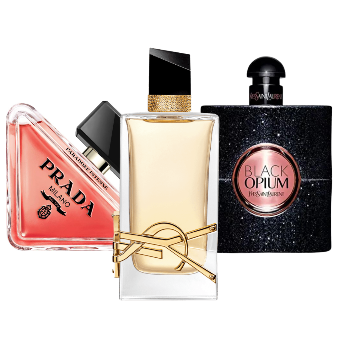 SADA 3 PARFÉMŮ PRADA PARADOX, BLACK OPIUM YVES SAINT LAURENT, LIBRE 100ML